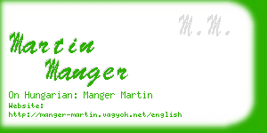 martin manger business card